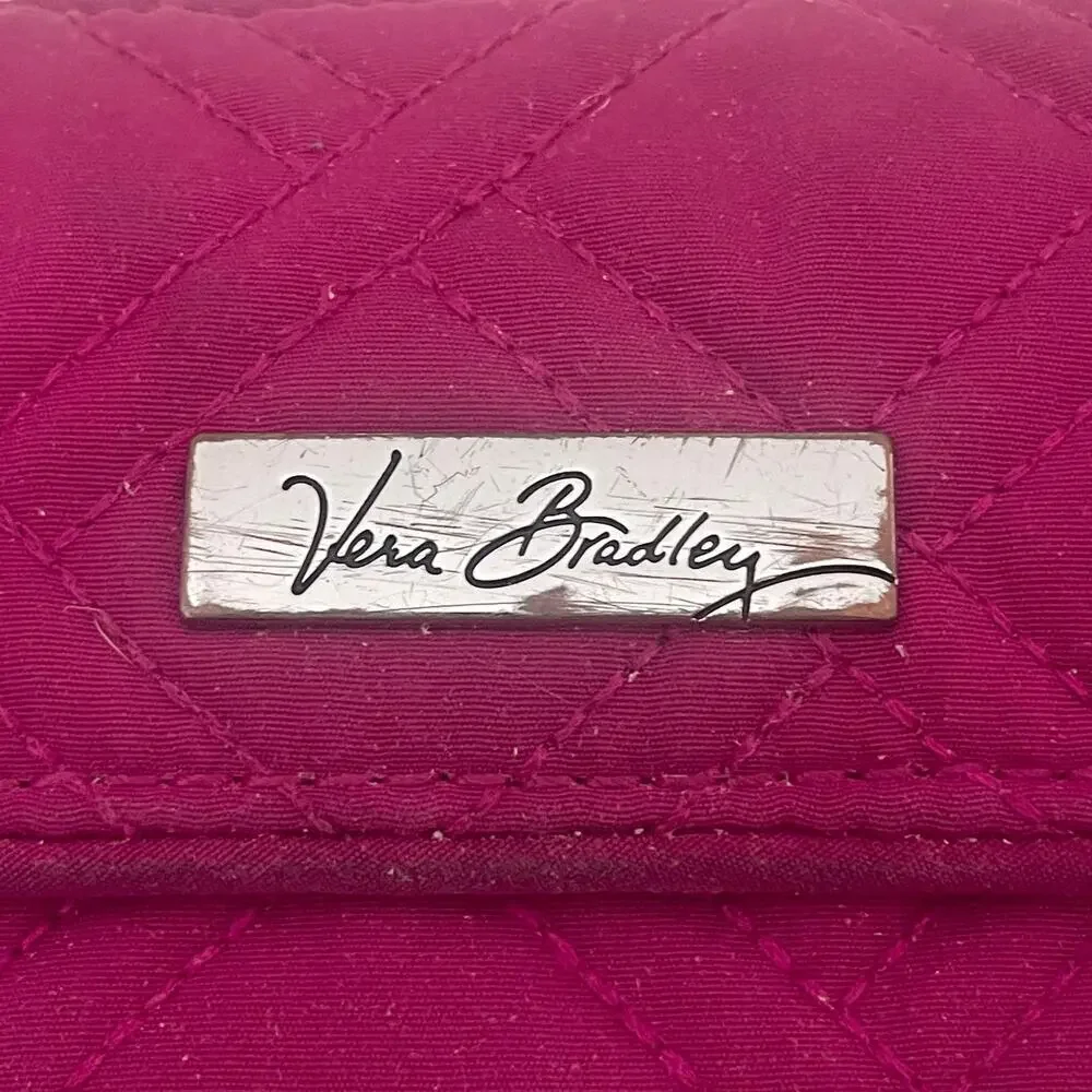 Vera Bradley Magenta Pink Quilted Wallet - Picture 14 of 15